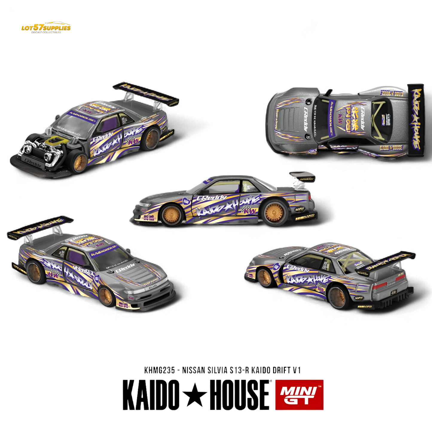 (Pre-Order) KAIDO Nissan Silvia S13-R - KAIDO DRIFT V1 1:64