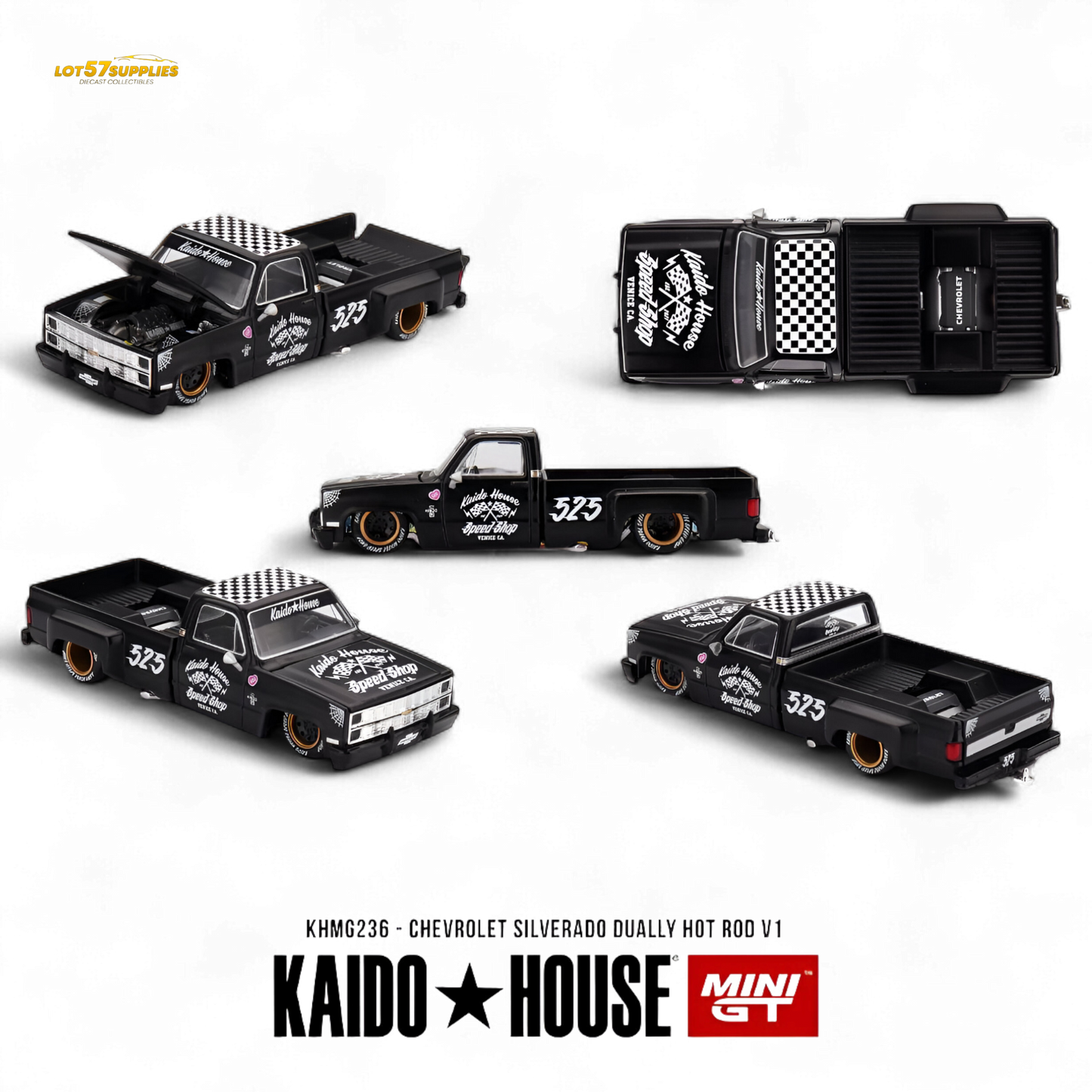 (Pre-Order) KAIDO Chevrolet Silverado Dually Hot Rod V1 1:64