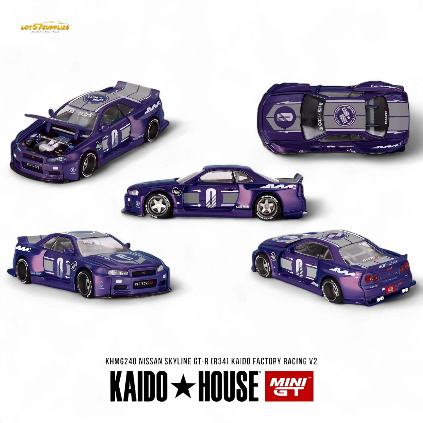 (Pre-Order) KAIDO Nissan Skyline GT-R R34 Racing Factory V2 1:64