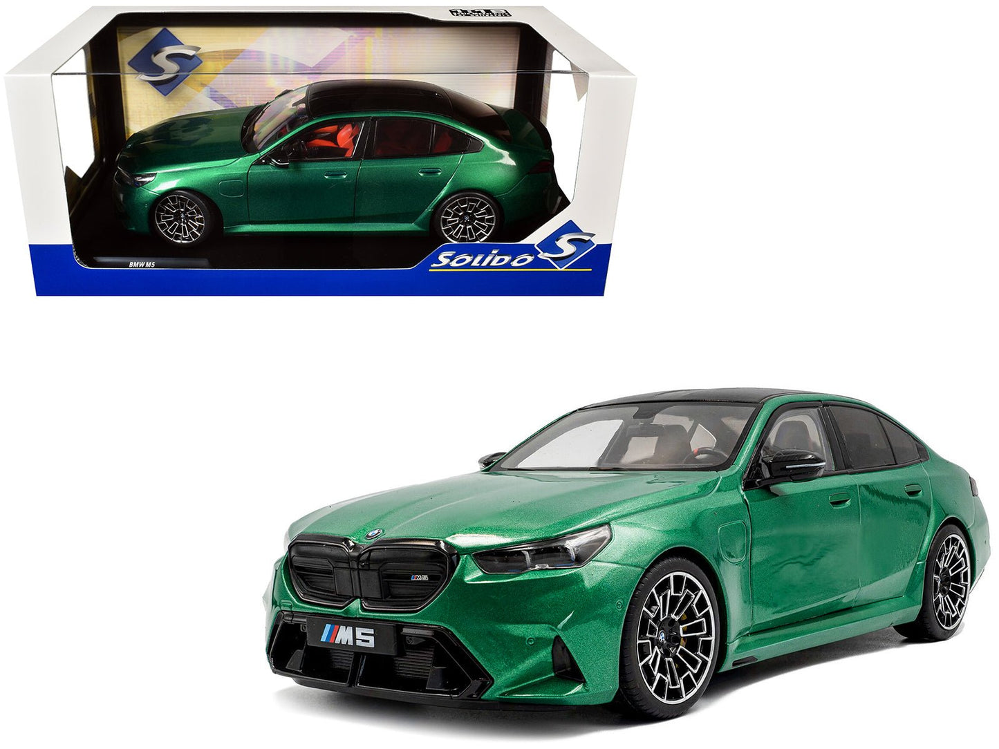 2025 BMW M5 Isle of Man Green Metallic 1/18 Diecast Model Car by Solido free shipping USA