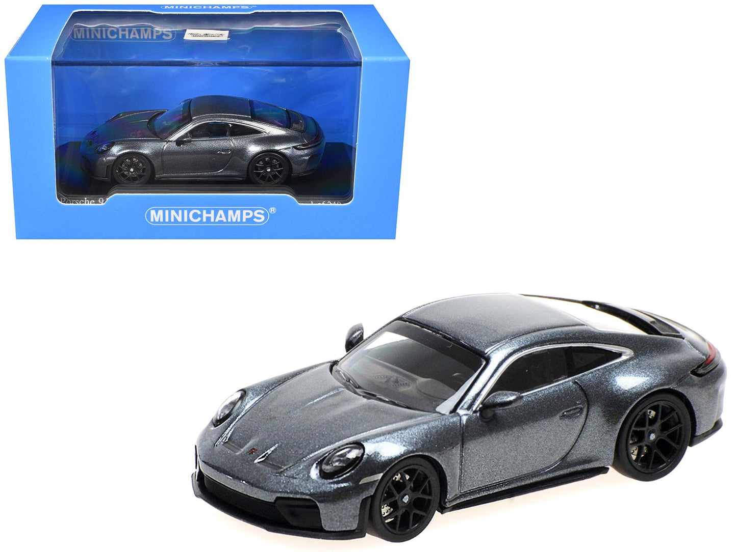2025 Porsche 911 (992.2) GT3 Touring Gray Metallic Limited Edition to 240 pieces Worldwide 1/64 Diecast Model Car by Minichamps free shipping USA