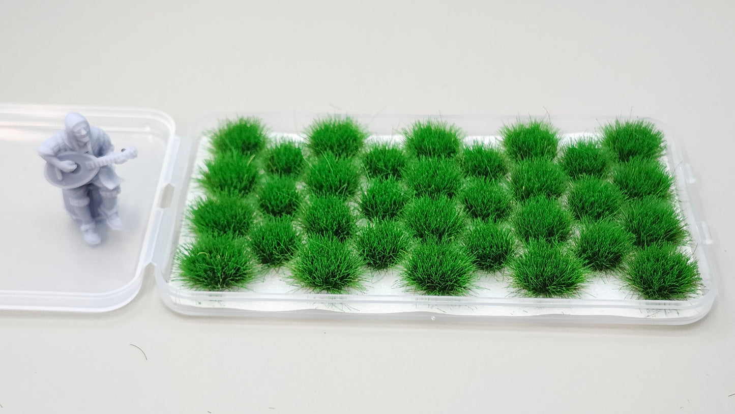 JHT - Summer Green Model Grass Clusters - Self Adhesive Grass Tufts - 8mm height x 10/14mm base