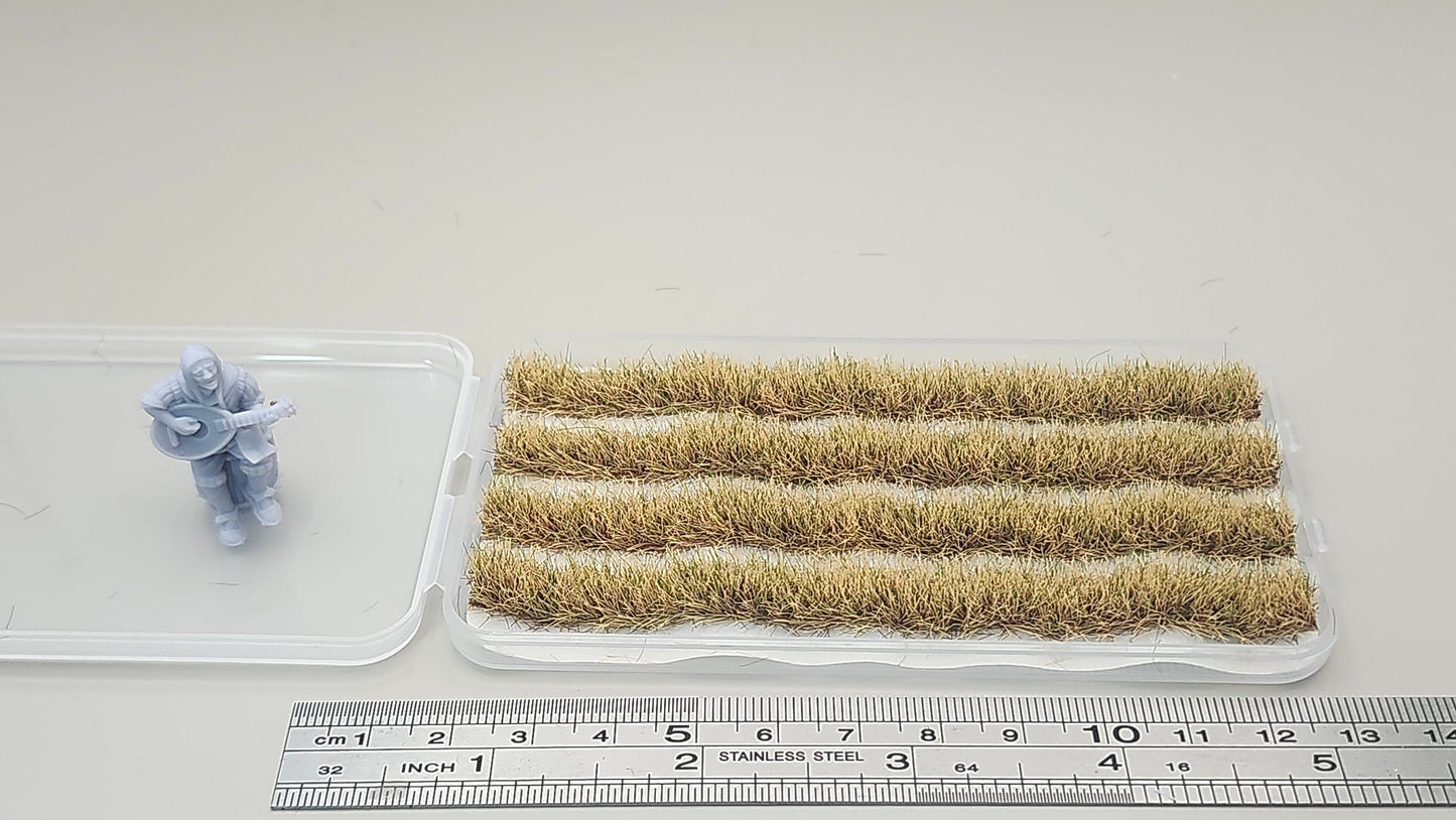 JHT - Autumn Yellow Strip Grass Tufts - Self Adhesive Grass Tufts - 8mm height x 108mm long 4per pack