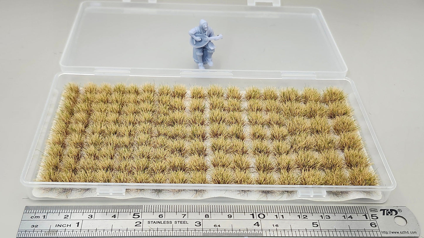 JHT - Autumn Yellow Model Grass Clusters - Self Adhesive Grass Tufts - 8mm height x 8/10/12mm round base