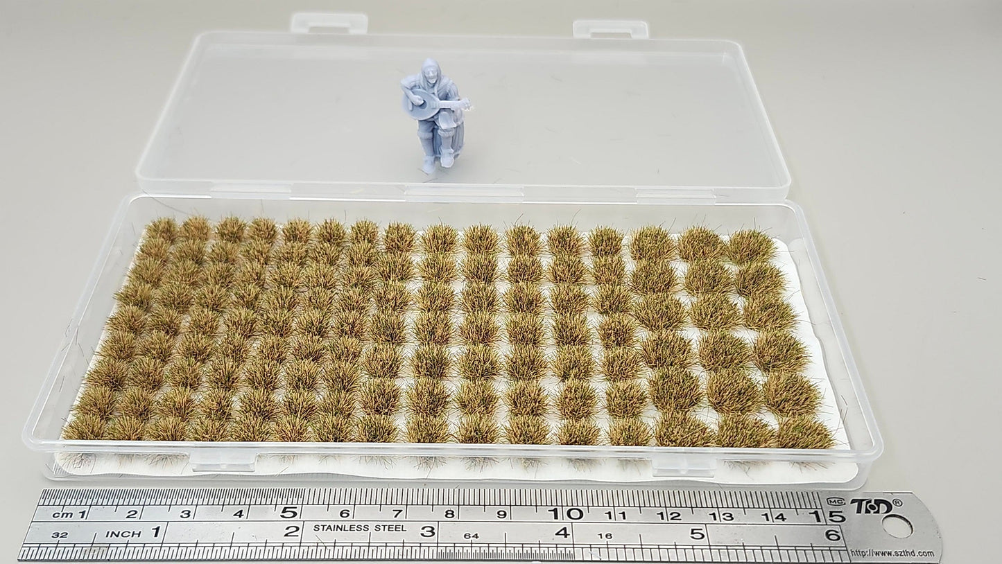 JHT - Autumn Yellow Model Grass Clusters - Self Adhesive Grass Tufts - 5mm height x 8/10/12mm round base