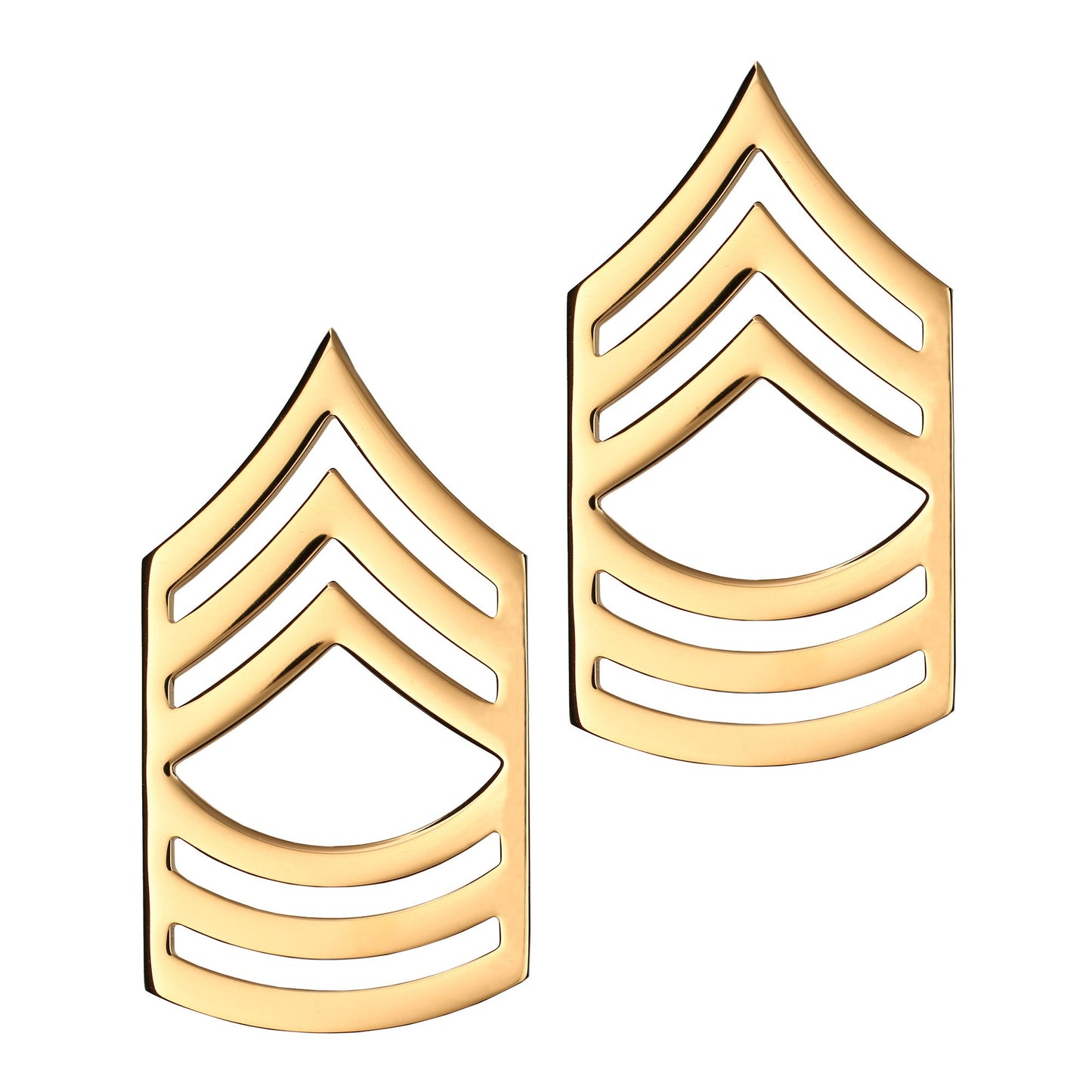 U.S. Army E8 (1) Master Sergeant STA-BRITE® Pin-on Rank (pair)