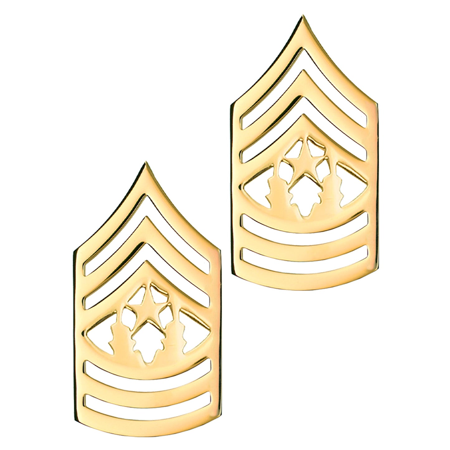 U.S. Army E9 (2) Command Sergeant Major STA-BRITE® Pin-on Rank (pair)