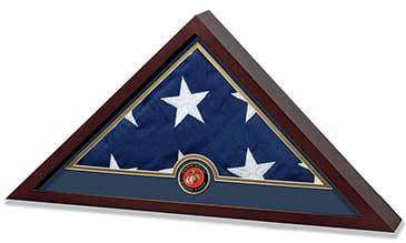 US Marine Corps Interment Burial Flag Display Case