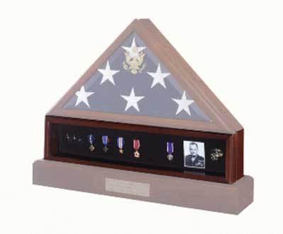 Flag Connections Medal Display Case , Pedestal , Medal Holder
