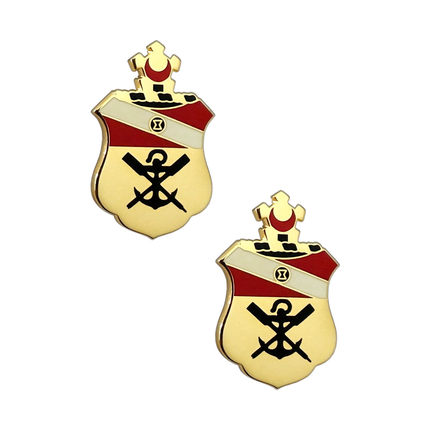 U.S. Army 21st Engineer Batt Crest (NO MOTTO) (pair)
