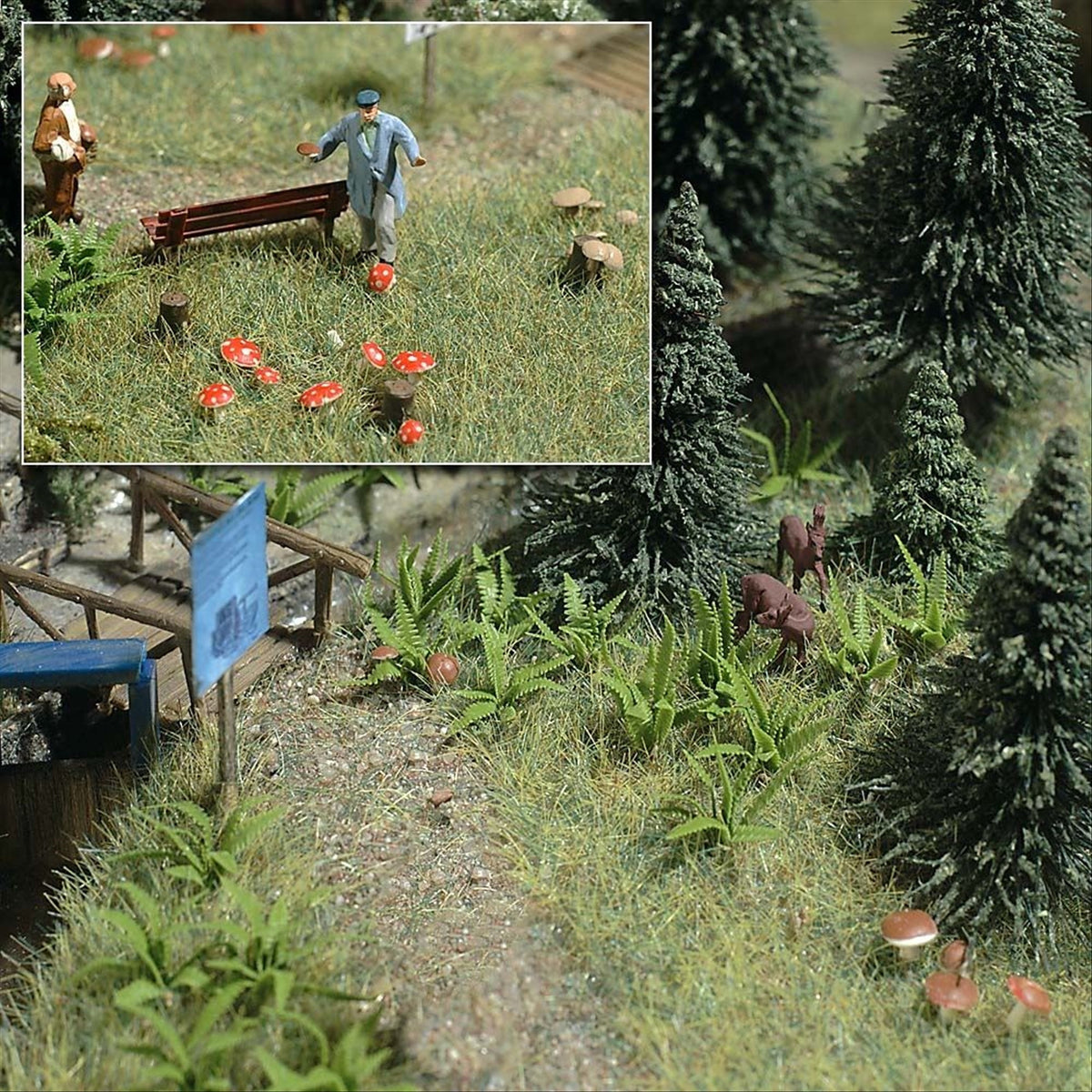 Busch 1203 HO Scale Ferns & Mushrooms Kit