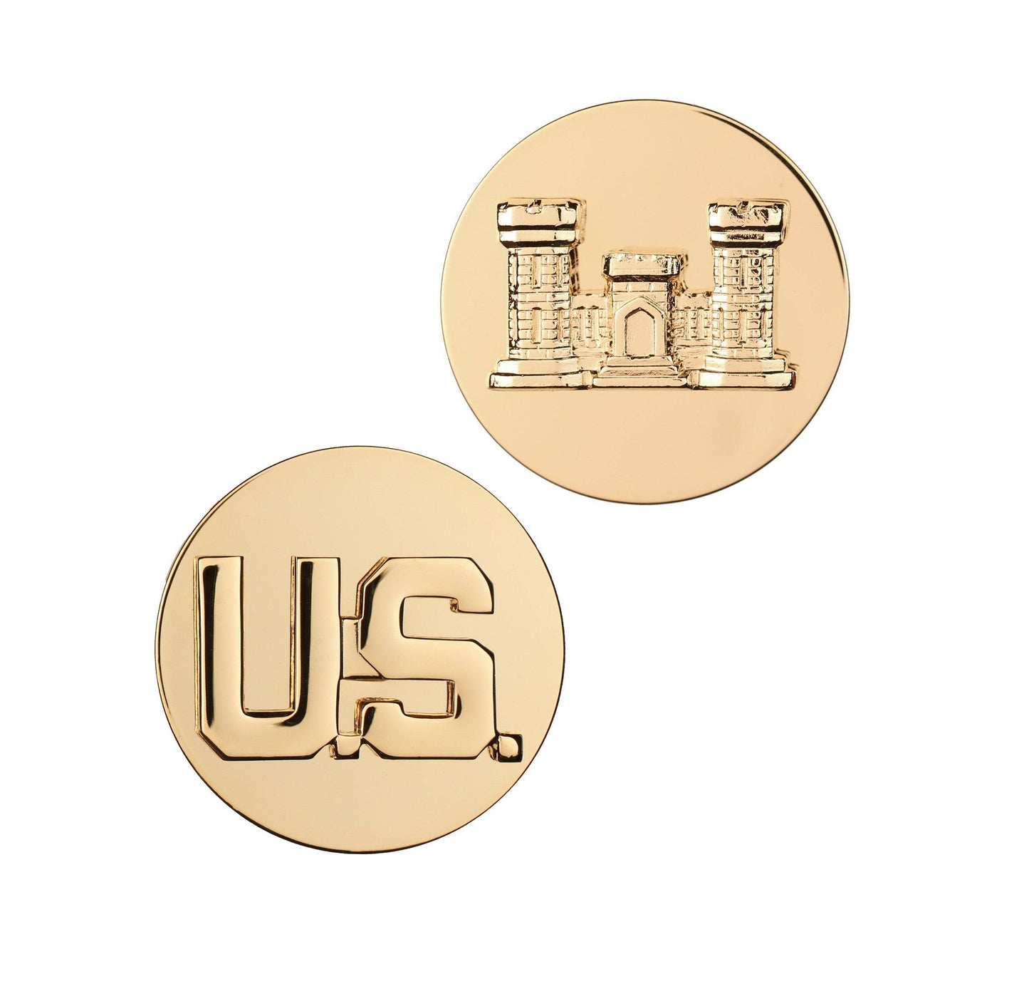 U.S. Army Enlisted Engineer & U.S. STA-BRITE® Pin-on (pair)