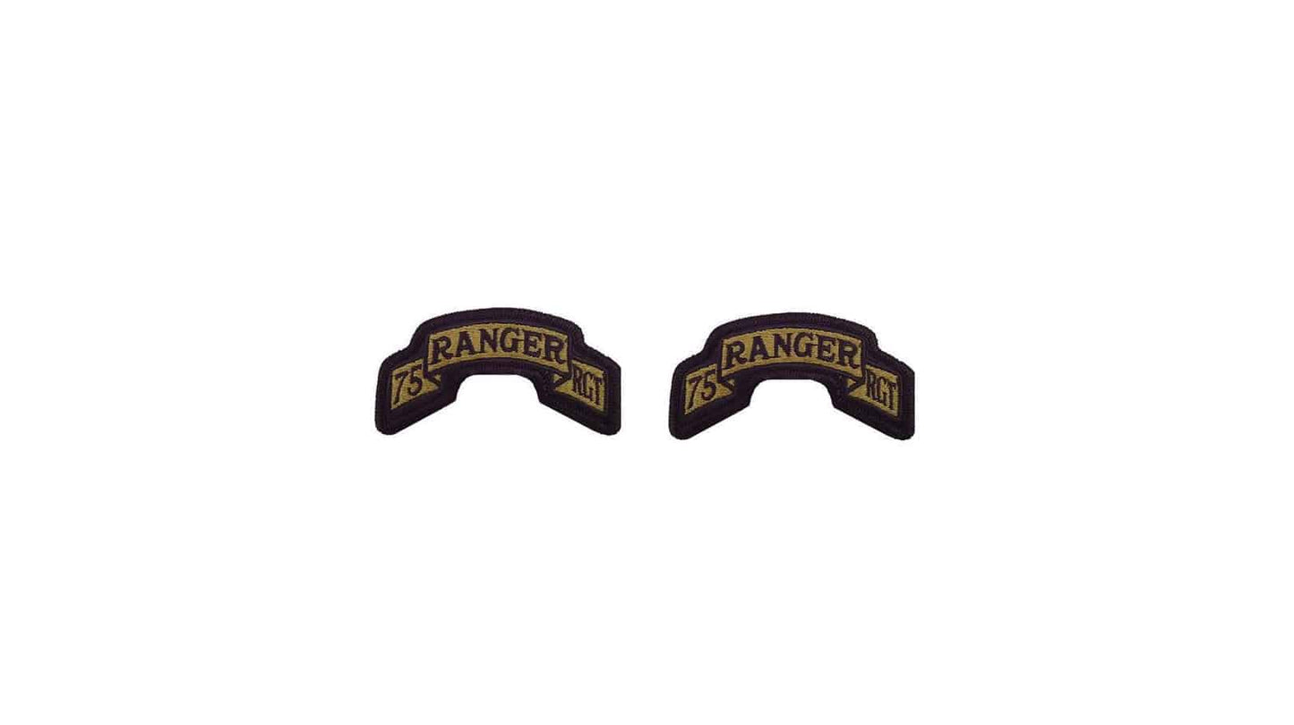 U.S. Army 75th Ranger Regiment OCP Scroll with Hook Fastener (pair)