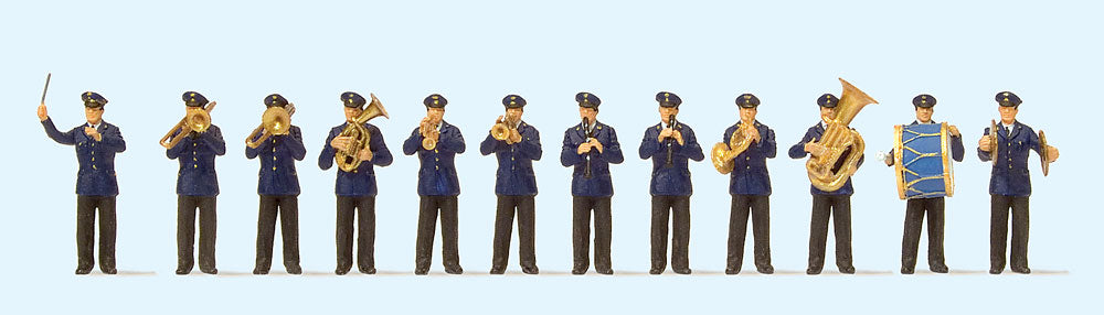 Preiser 10600 HO Scale German DB Band Figure Set pkg(12)