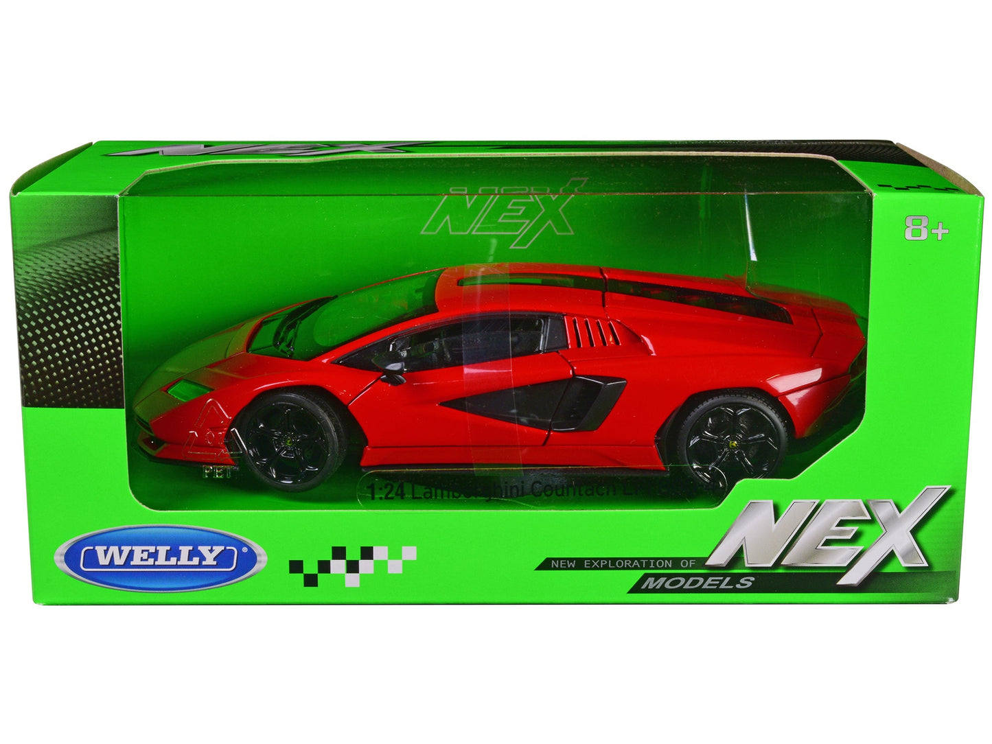 Lamborghini Countach LPI 800-4 Red "NEX Models" Series 1/24 Diecast Model Car by Welly free shipping USA