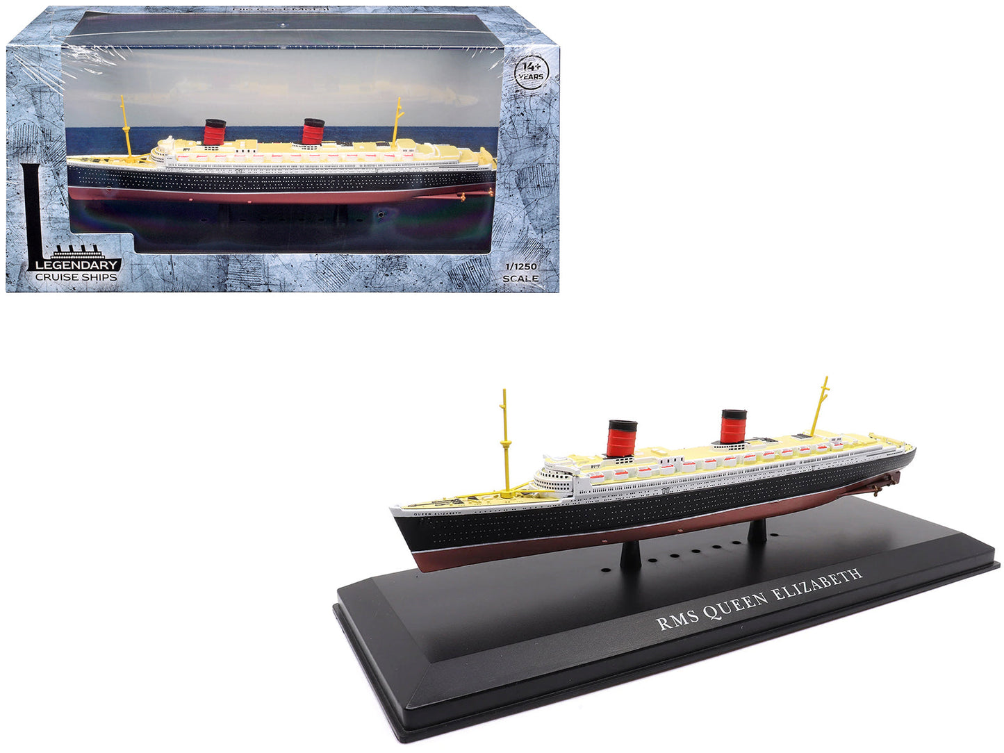 RMS Queen Elizabeth Passenger Ship 1/1250 Diecast Model by Legendary Cruise Ships free shipping USA