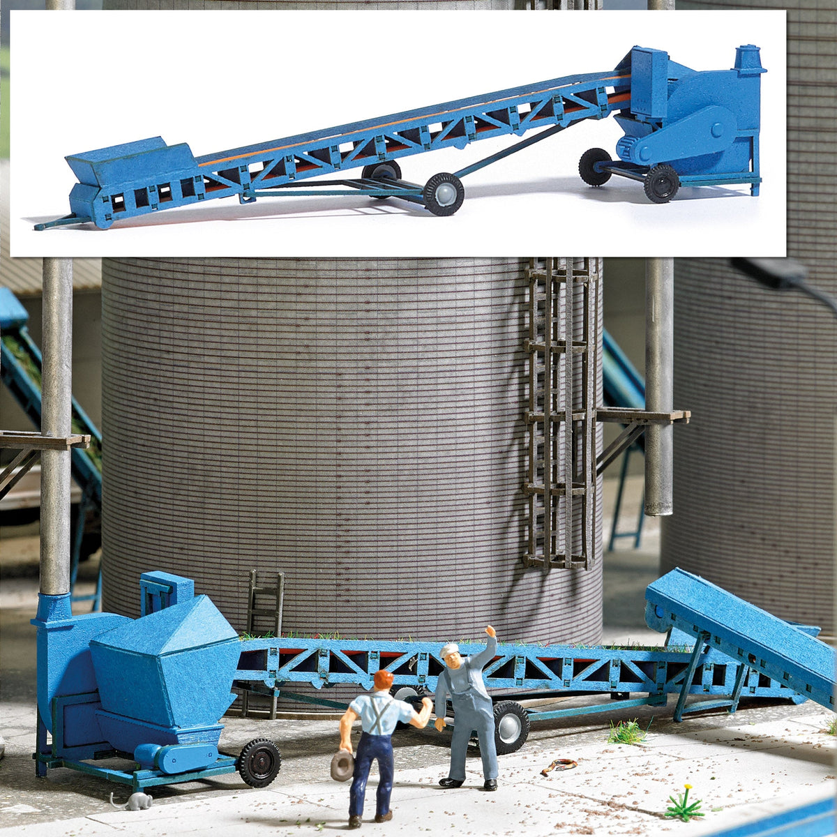 Busch 1915 HO Scale Belt Conveyor w/Pneumatic Feeder Kit
