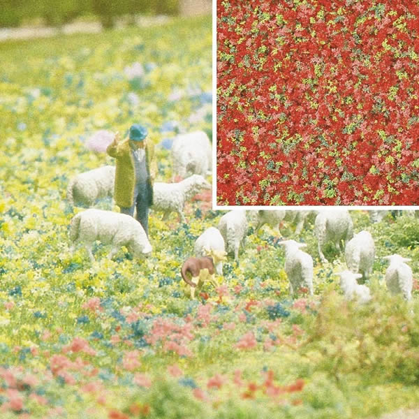 Busch 7357 A Scale Foam Flock Ground Cover -- Summer Flowers 6-3/4oz 200ml