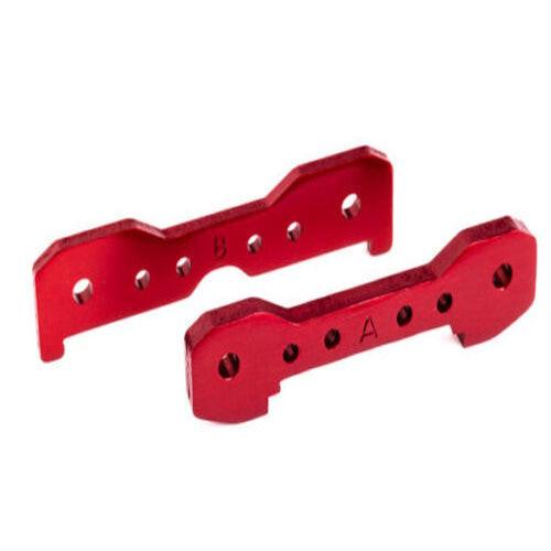 Traxxas 9527R Tie bars, front, 6061-T6 aluminum (Red titanium-anodized)