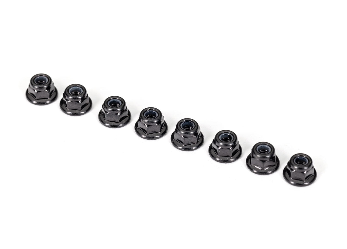 Traxxas 2744x 3 mm Flanged Nylon Black Locking Nuts (8) Sledge