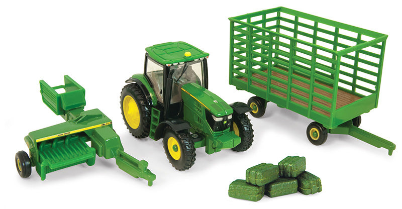 Ertl 45439 1/64 John Deere 6210R Tractor with 338 Baler