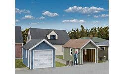Walthers Cornerstone 933-3796 HO Single-Car Garage Kit pkg(2)