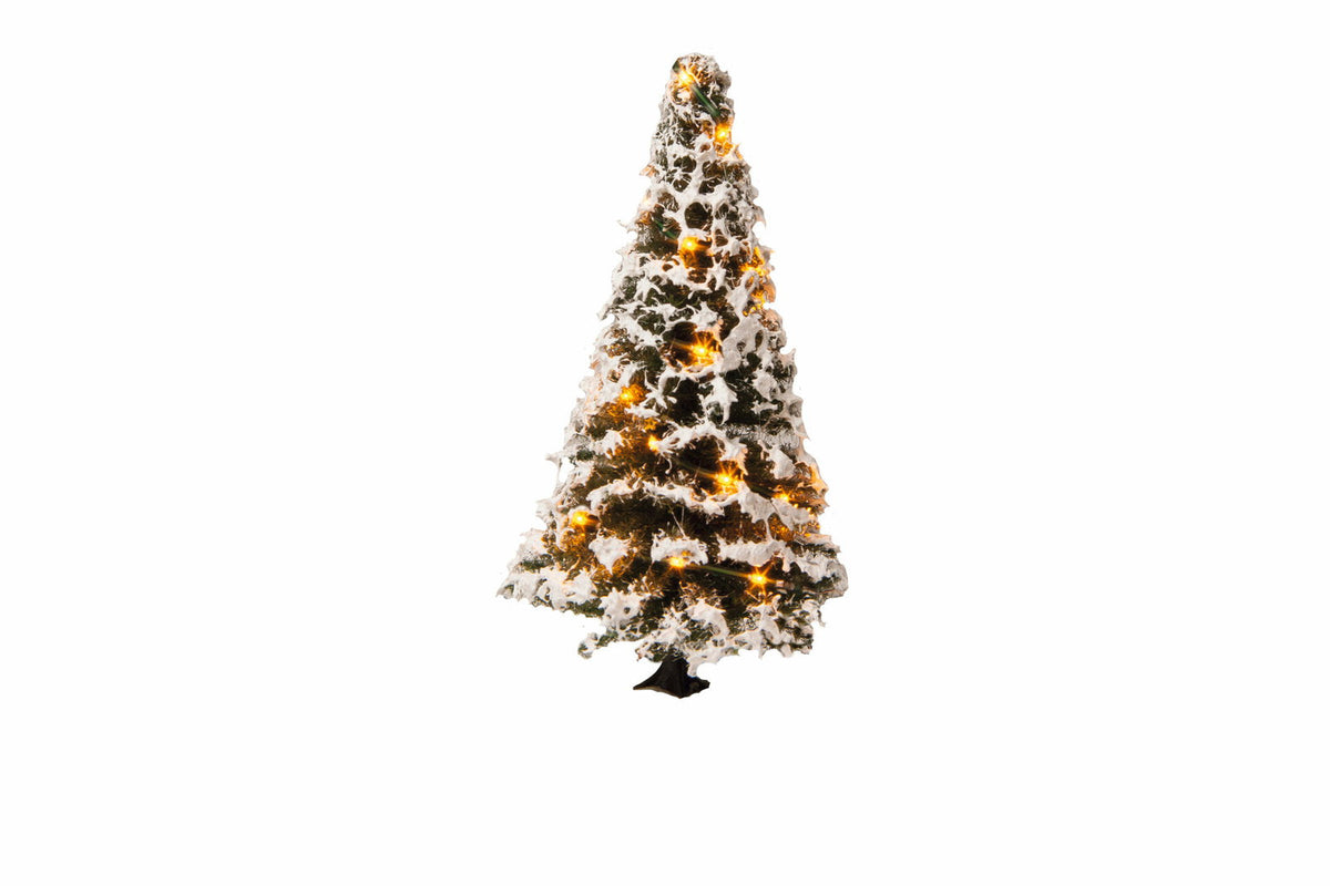 Noch 22120 All Scale Snow-Covered Christmas Tree, LEDs, 8 cm