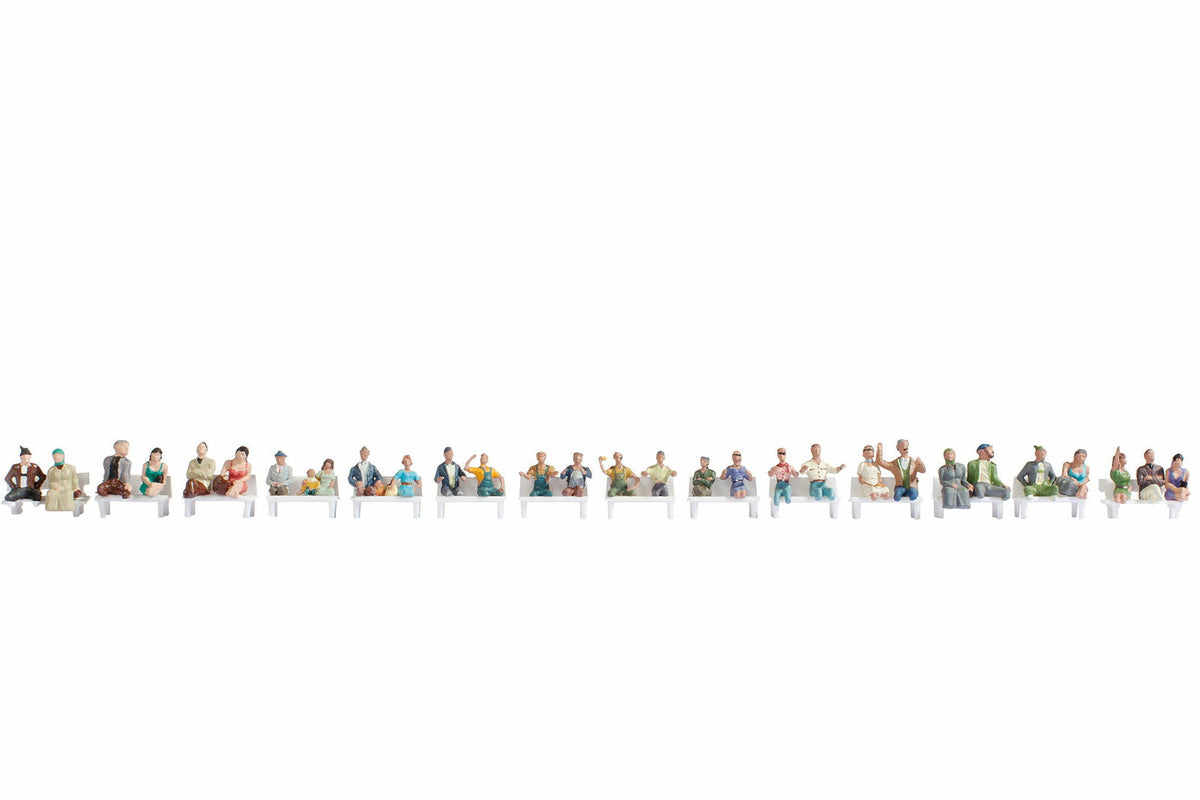 Noch 16050 HO Scale Seated People Without Legs, 30 Figures
