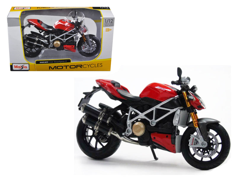 Ducati Mod Streetfighter S Red 1/12 Diecast Motorcycle Model by Maisto free shipping USA