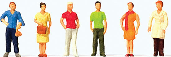 Preiser 80915 1/200 Scale Pedestrians Standing Women pkg(6)