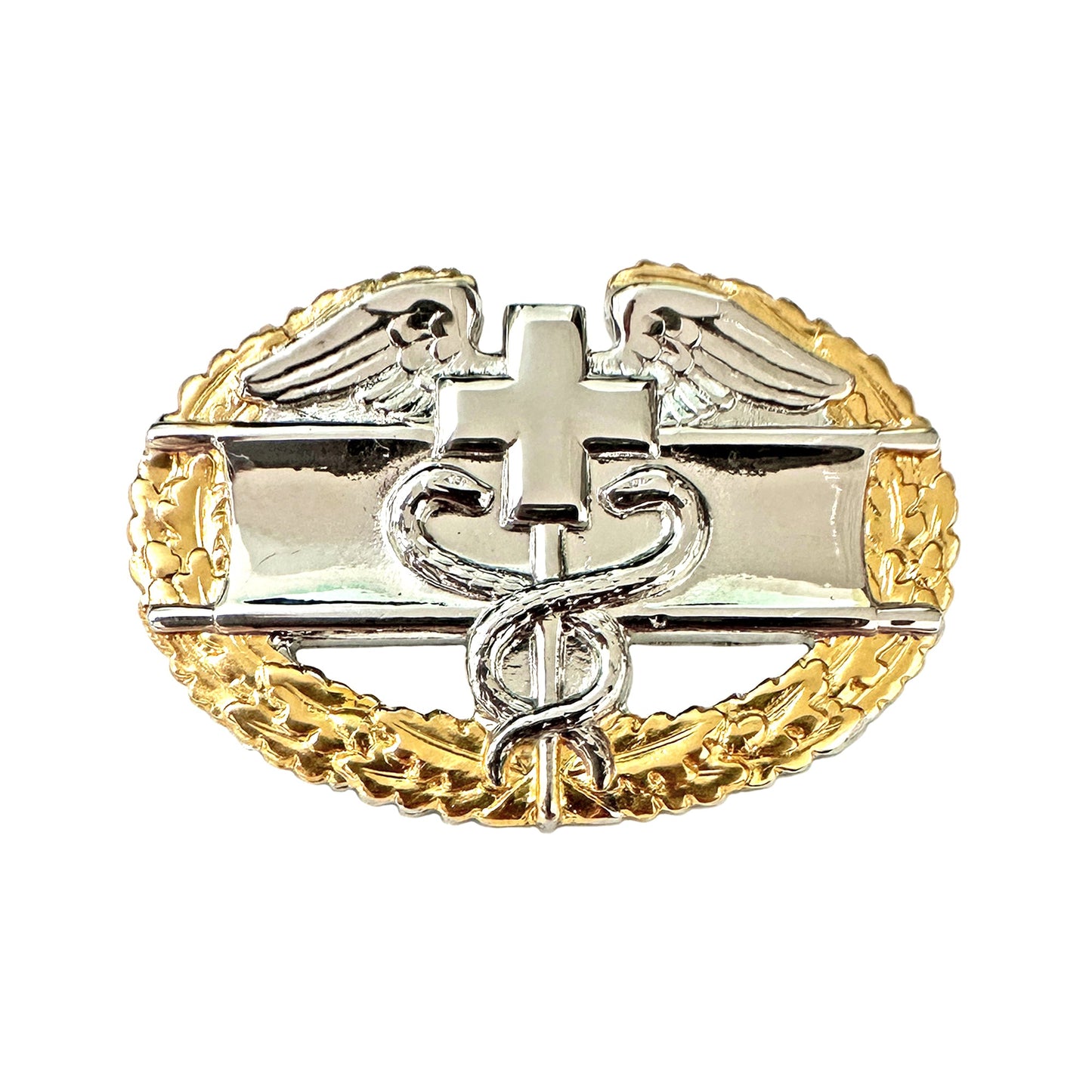 U.S. Army Master Combat Medical Badge, 1 AWD Regulation Full Size Gold Wreath STA-BRITE® (each)