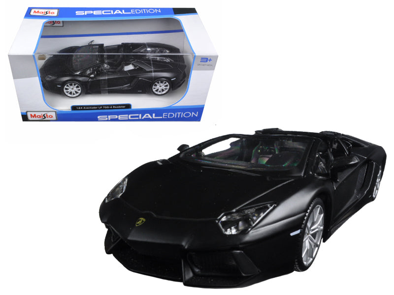 Lamborghini Aventador LP 700-4 Roadster Matt Black 1/24 Diecast Model Car by Maisto free shipping USA