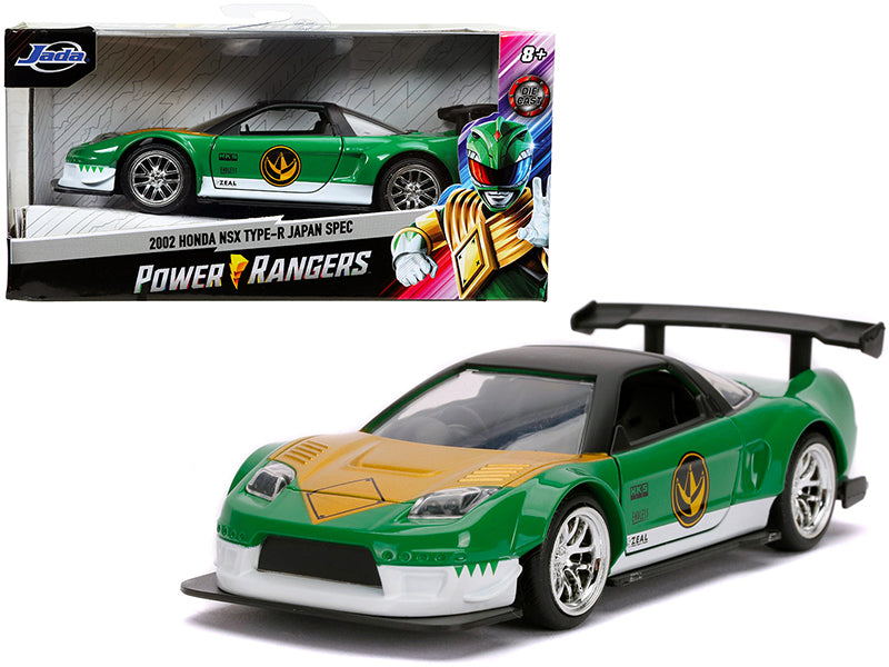 2002 Honda NSX Type-R Japan Spec Green Ranger "Power Rangers" 1/32 Diecast Model Car by Jada free shipping USA