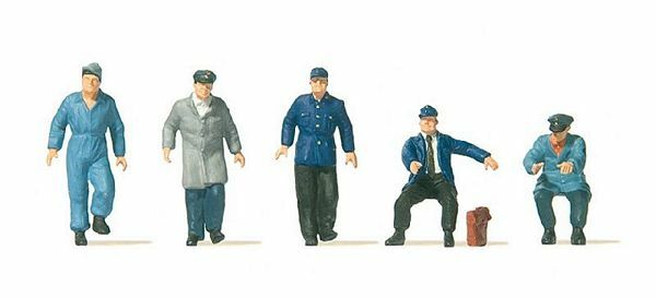 Preiser 10752 HO Scale Electric Vehicle Drivers pkg(5)