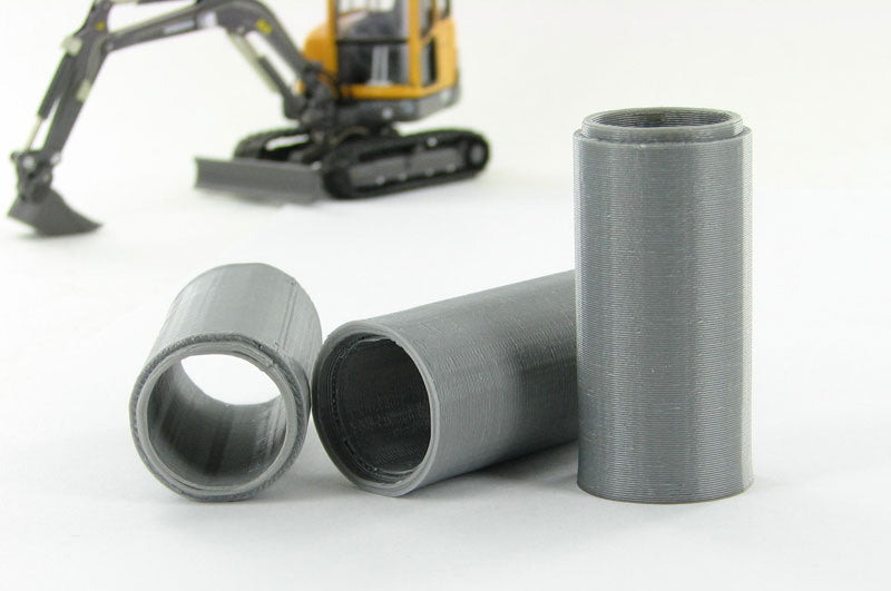 3D To Scale 50-125-GY 1/50 Concrete 36 Culvert, Grey 3-Pack