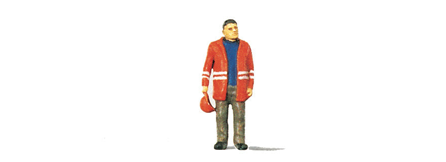Preiser 28010 HO Scale Railway Shunter Figure