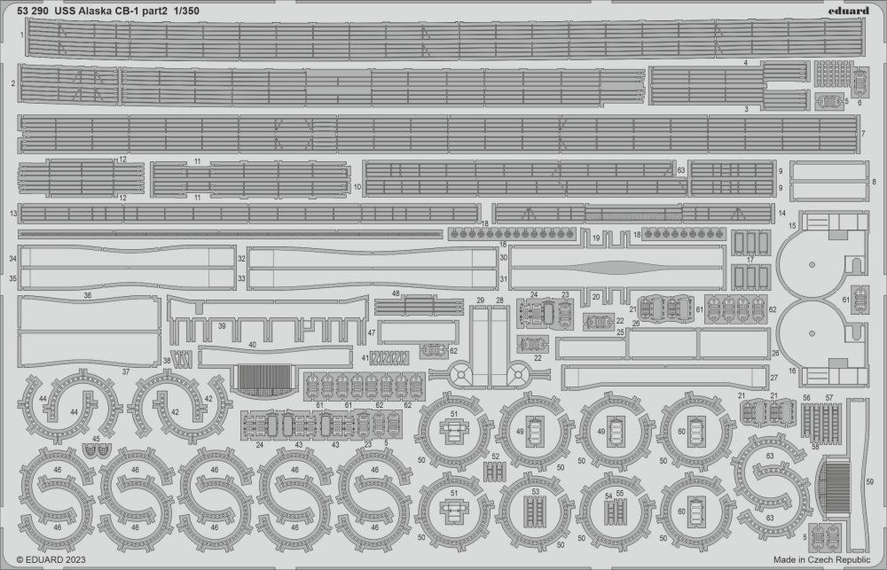 Eduard 53290 1/350 Ship- USS Alaska CB1 Part 2 for HBO