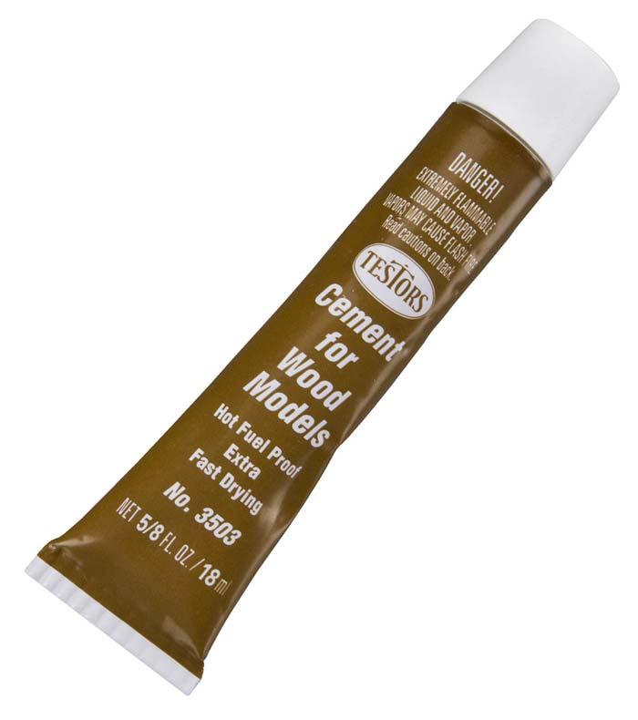 Testors 3503X Wood Tube Cement ExFast 5/8 oz