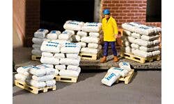 Walthers SceneMaster 949-4130 HO Bags of Sand, Grain & Cement (40)