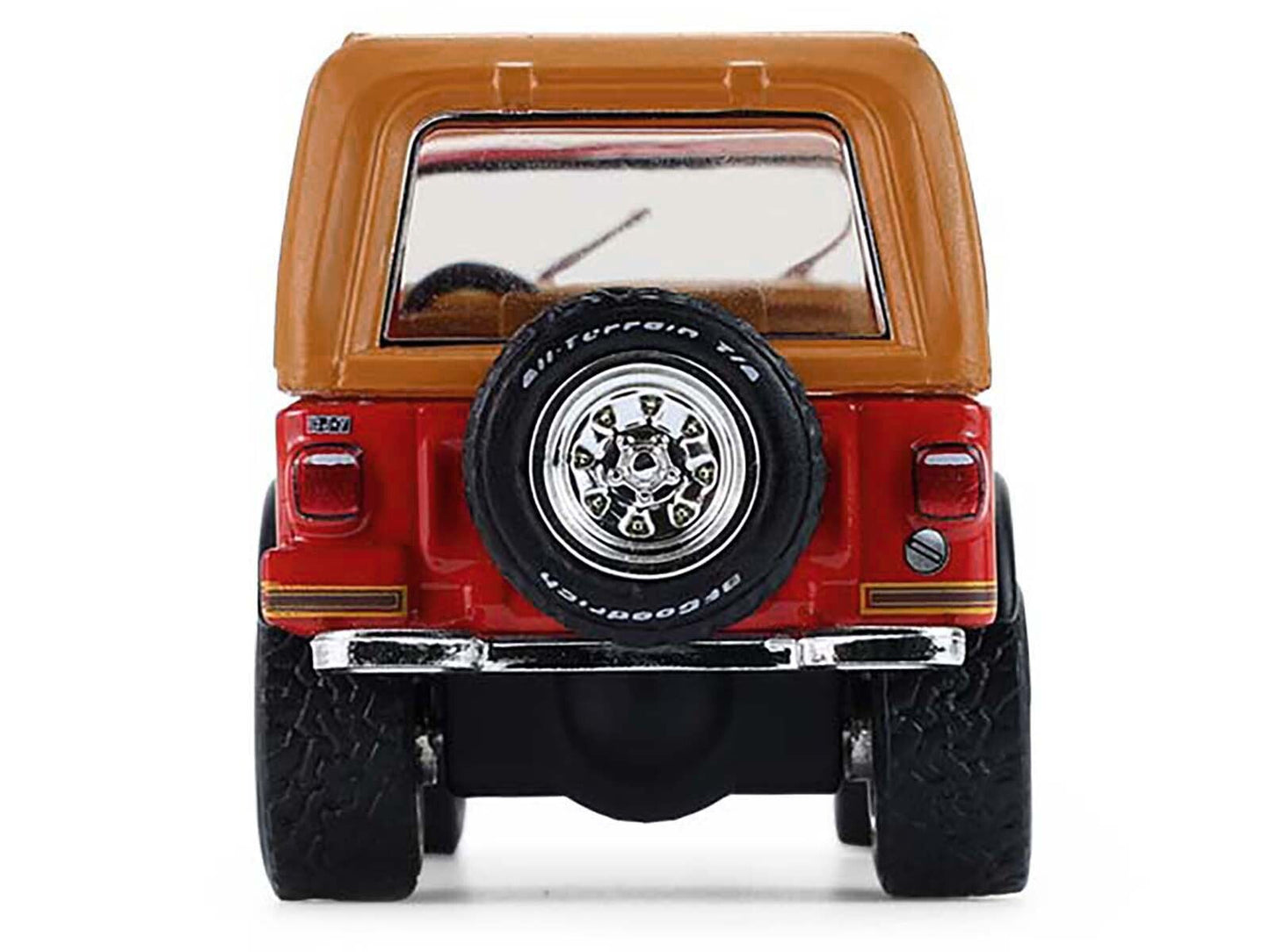 1980 Jeep CJ-7 Laredo Red with Tan Top "All Terrain" Series 17 1/64 Diecast Model Car by Greenlight