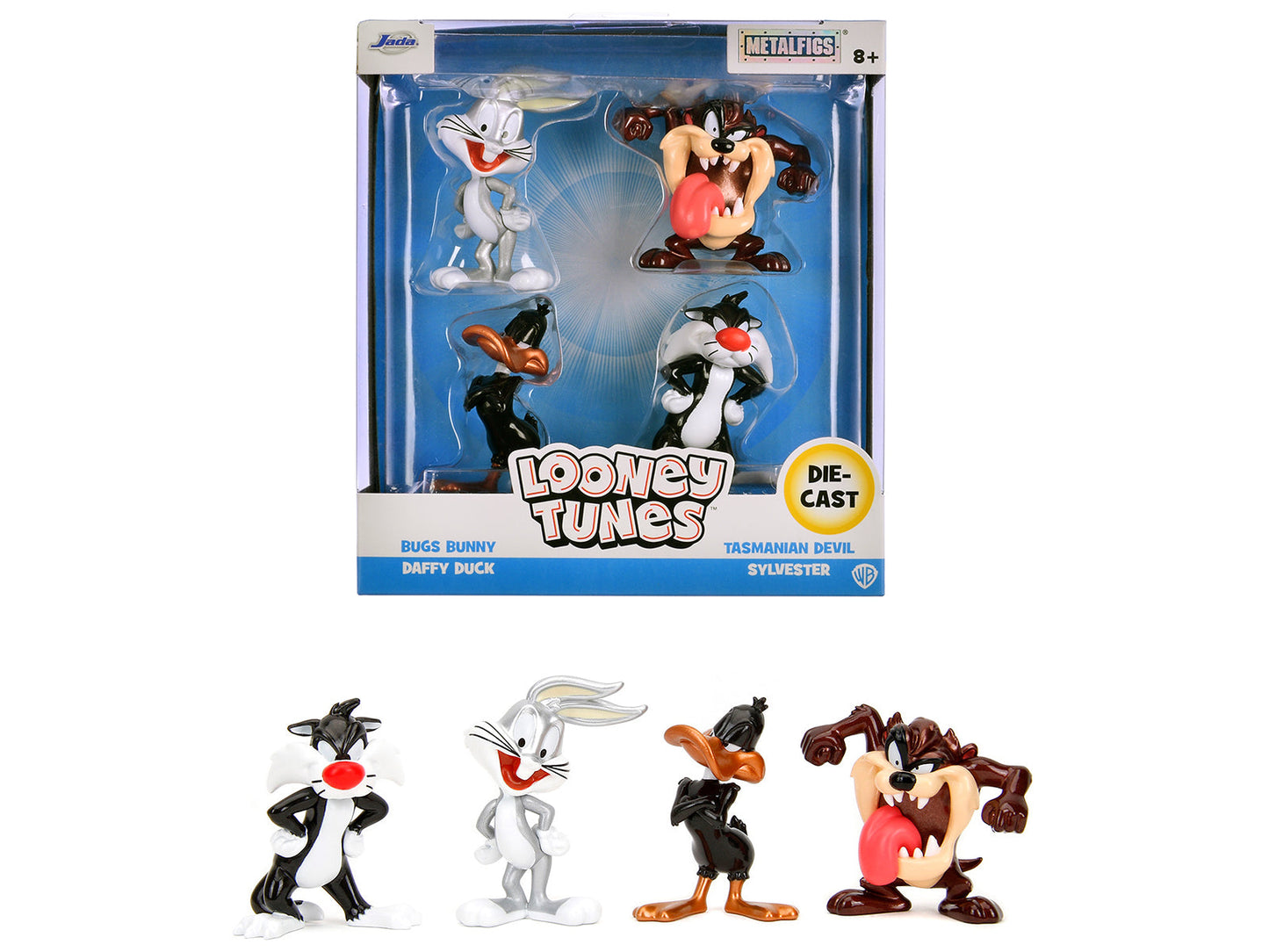 Set of 4 Diecast Figures "Looney Tunes" "Metalfigs" Series Diecast Models by Jada free shipping USA