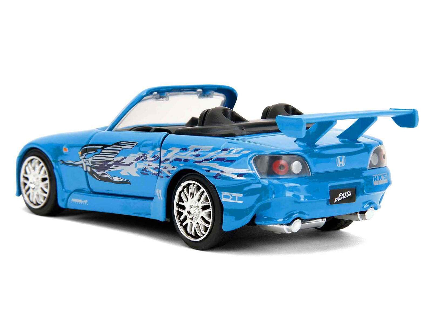 2001 Honda S2000 Convertible Blue with Graphics "Fast & Furious Remix - 25th Anniversary" Series 1/32 Diecast Model Car by Jada
