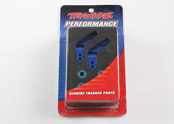 Traxxas 3652A Aluminum Stub Axle Carriers Blue Rustler Stampede Bandit Slash