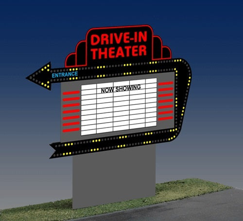 Miller Engineering 1382 N/HO Scale Drive-In sign