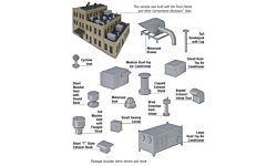 Walthers Cornerstone 933-3733 HO Roof Details Kit