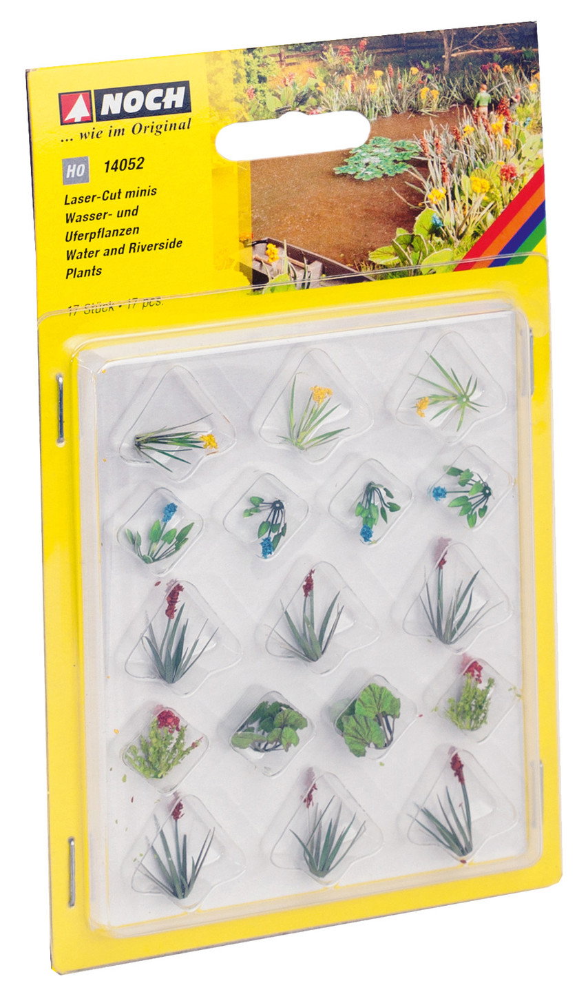 Noch 14052 HO Water & Riverside Plants, 17 Laser-Cut