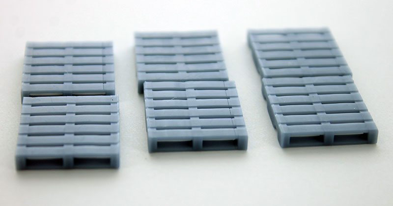 3D To Scale 50-242-GY 1/50 Freight Pallets, Grey 6-Pack