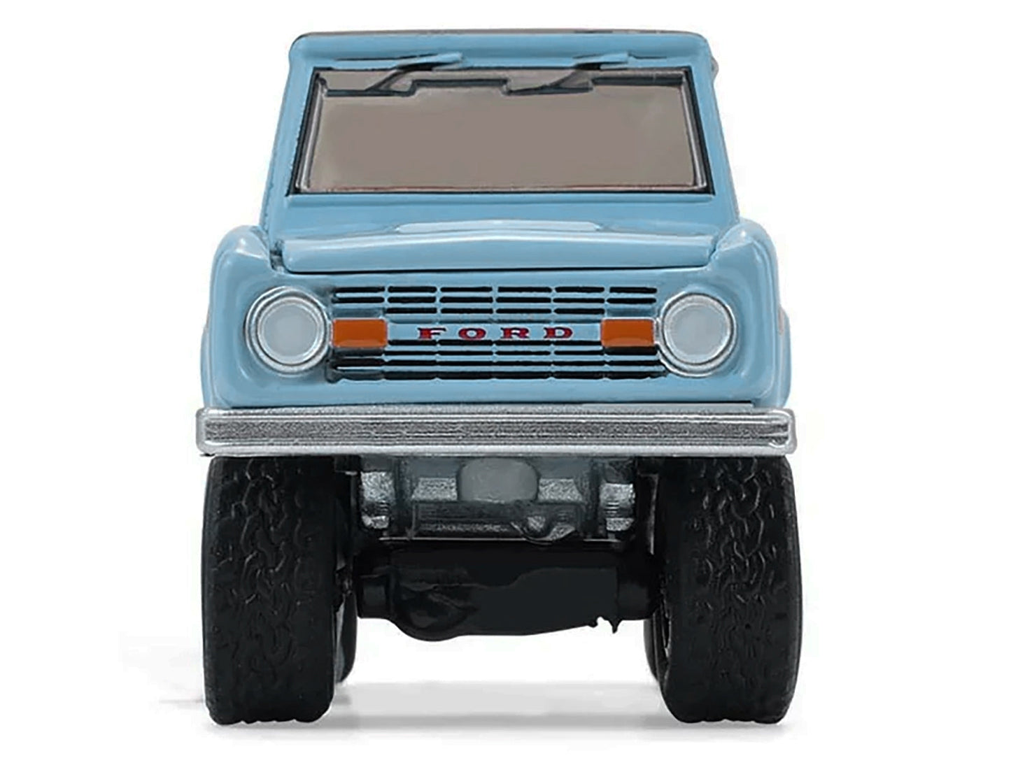 1972 Ford Bronco Custom SUV Light Blue with Black Top "Barrett-Jackson" Series 16 1/64 Diecast Model Car by Greenlight