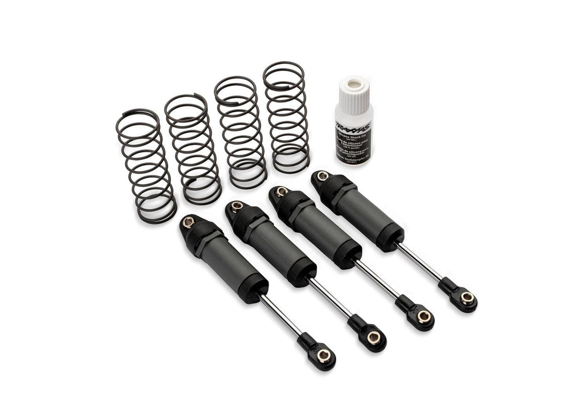 Traxxas 3760-GRAY Long Gray Ultra Shocks with Springs (4)