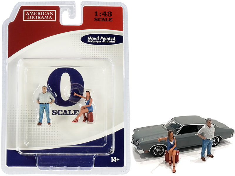 70s Style Two Figurines Set III for 1/43 Scale Models by American Diorama free shipping USA
